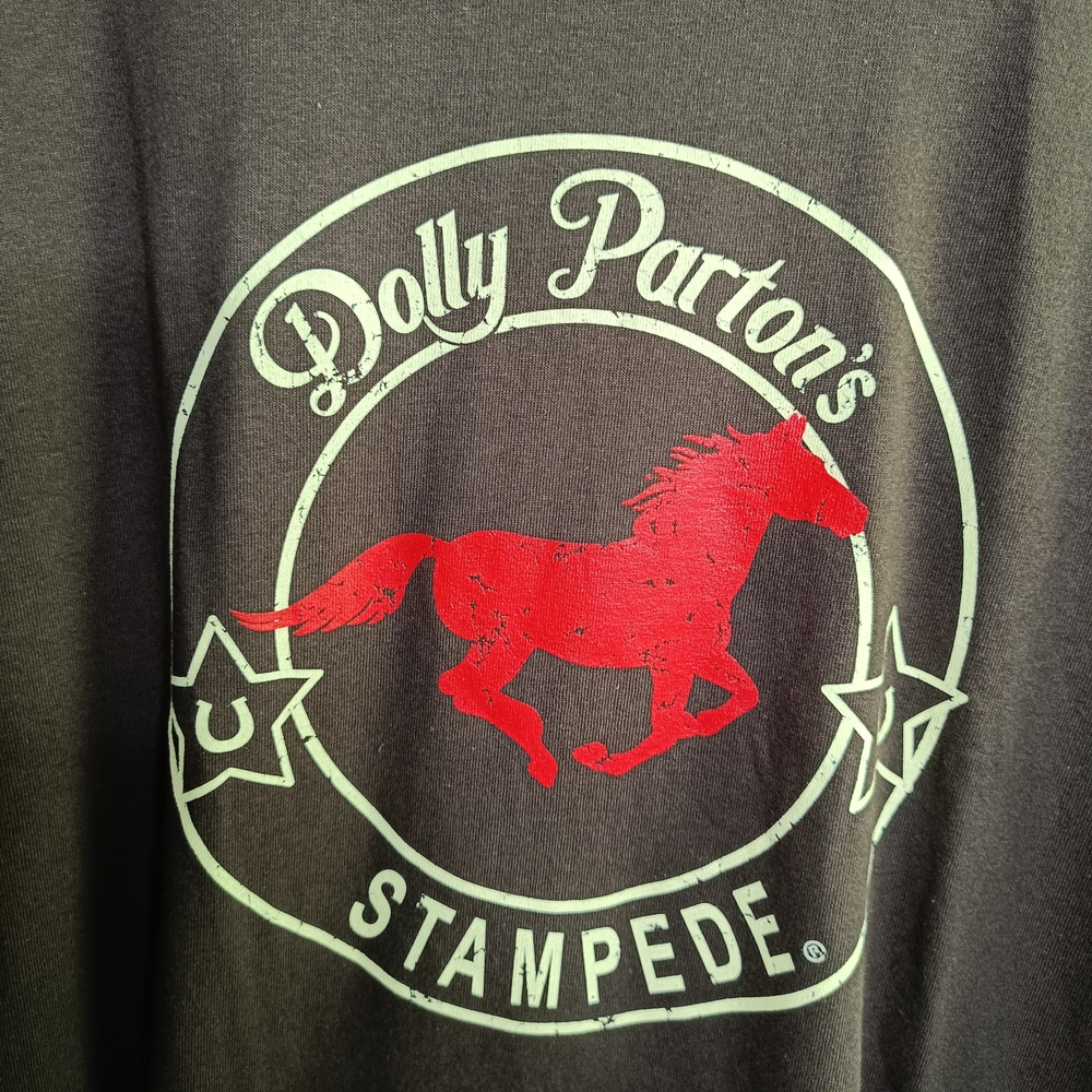 Dolly Parton's Stampede T-shirt Brown Horse Sz 2XL Pigeon Forge Tennessee Rodeo